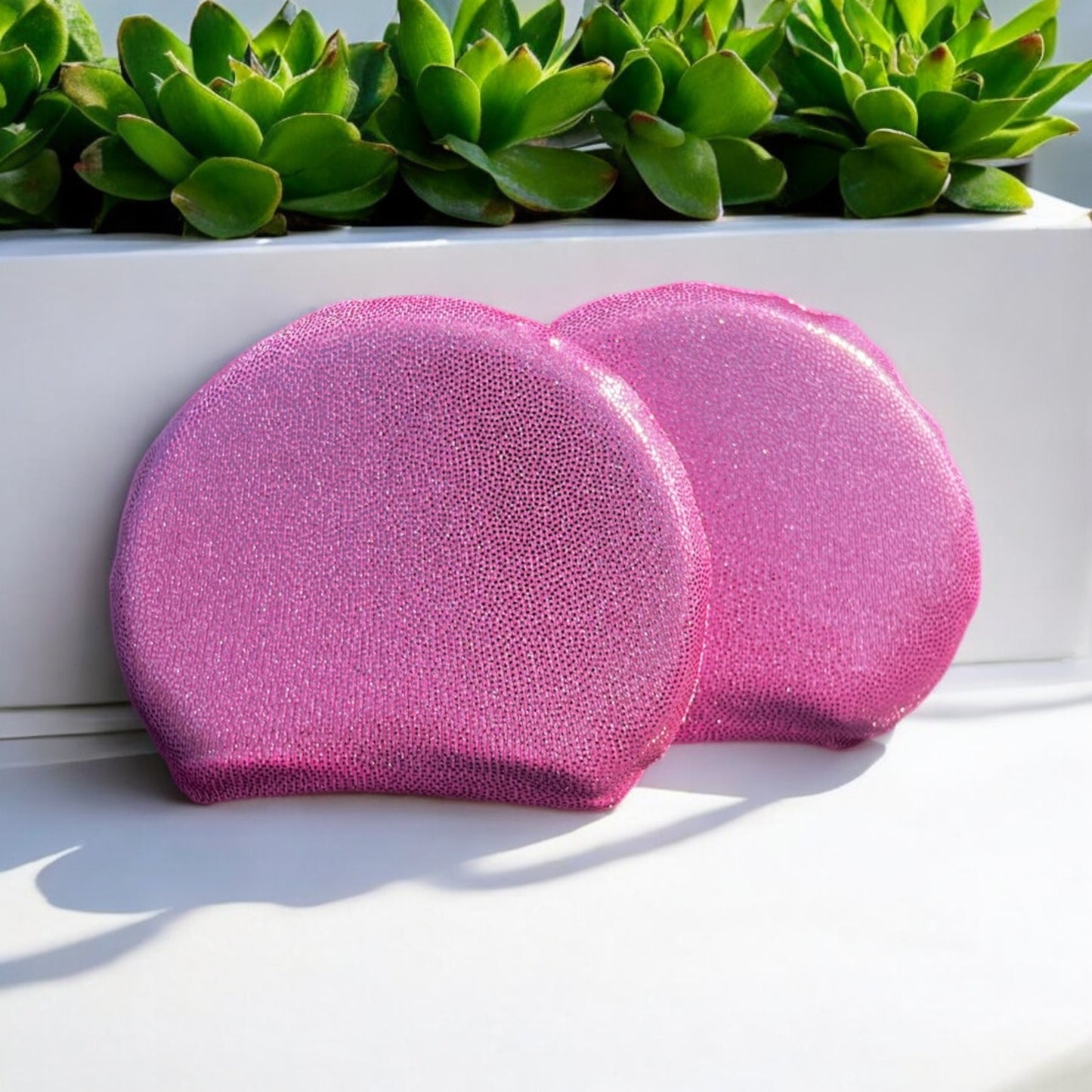 Pink Shimmer Bubble Gum Slip Covers