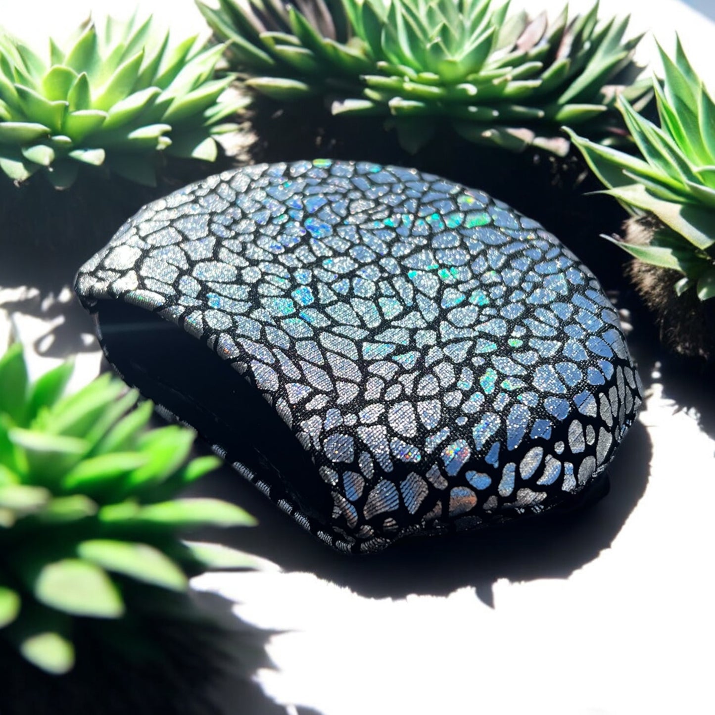 Iridescent Crackle Scales Slip Covers